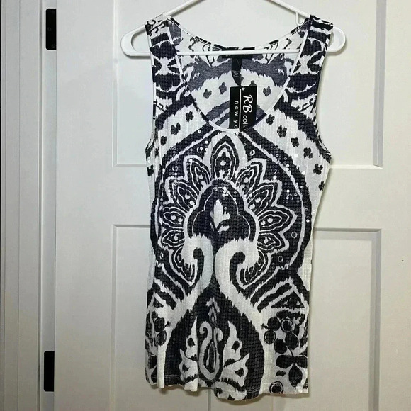 I.N.C. International Concepts Sequin Sleeveless Top Size Large Women’s - Picture 1 of 8